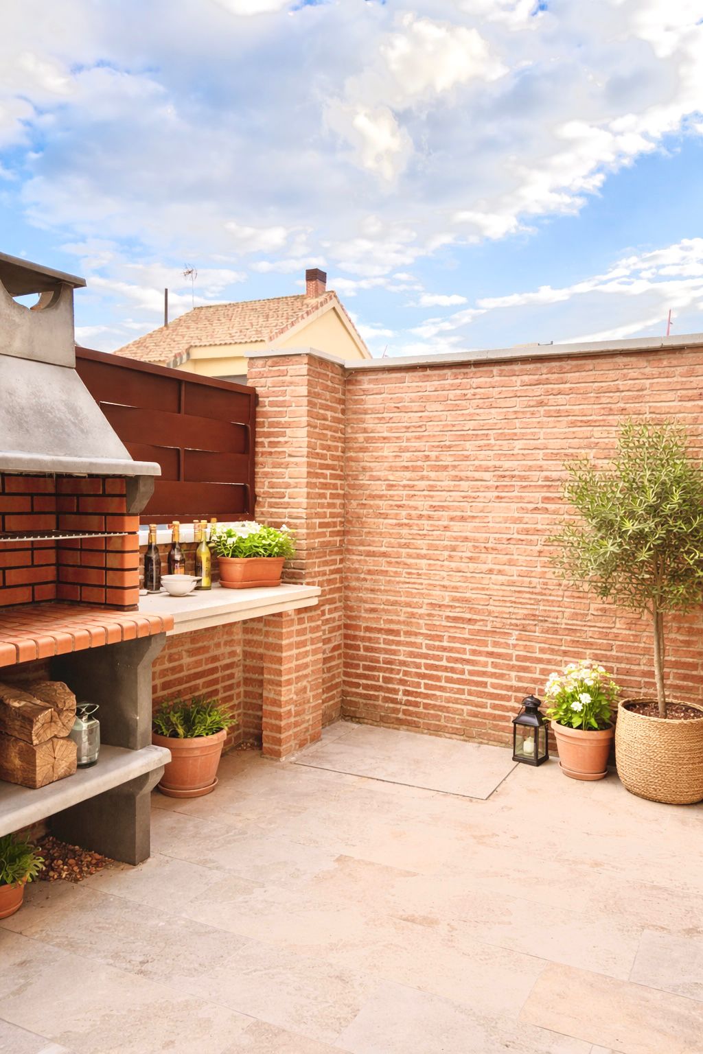 Zona de patio con barbacoa